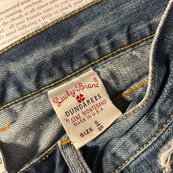 Lucky Brand super distressed flare jeans - Picture 4 of 5